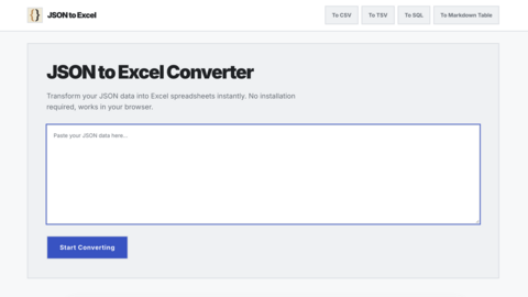JSON to Excel