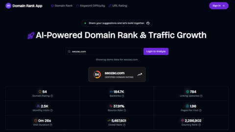 Domain Rank App