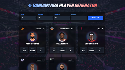 Random NBA Player Generator