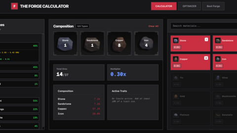 The Forge Calculator