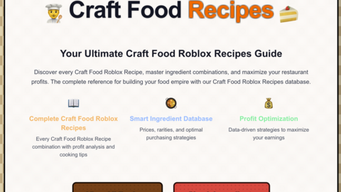 Craft Food Recipes