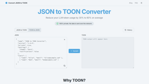 JSON to TOON Converter