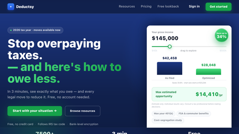 Free Tax Optimization Calcul