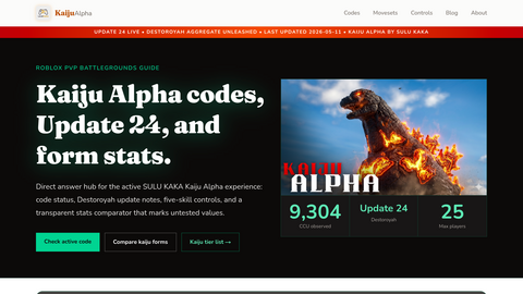 Kaiju Alpha Guide