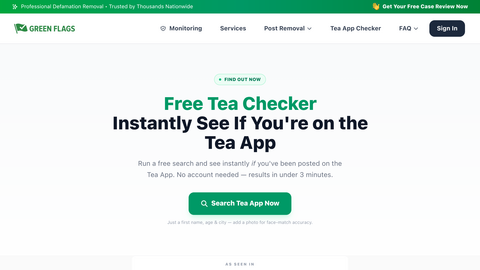Tea App Green Flags