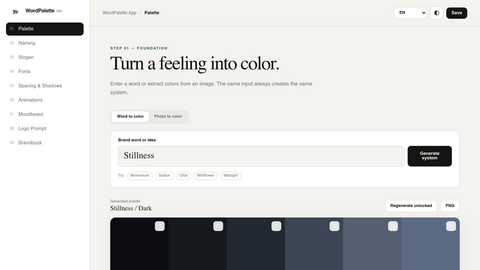 WordPalette Generator