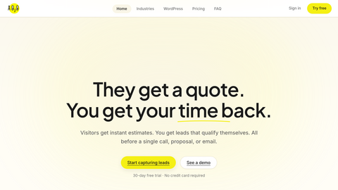 Aojo - Instant-quote widget