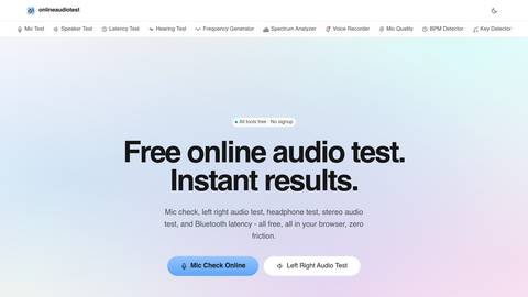online audio test