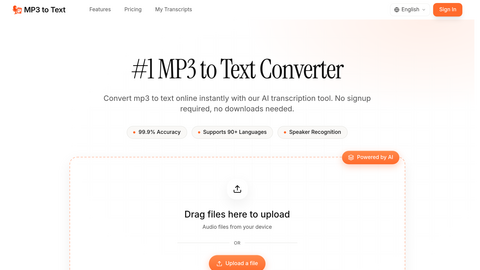 MP3 to Text Converter