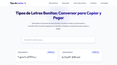 Tipo de letras