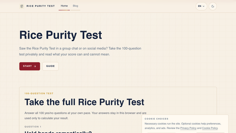 Rice Purity Test