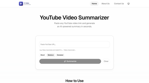 YT Video Summarizer