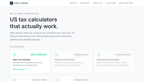 Simple Tax Calculator